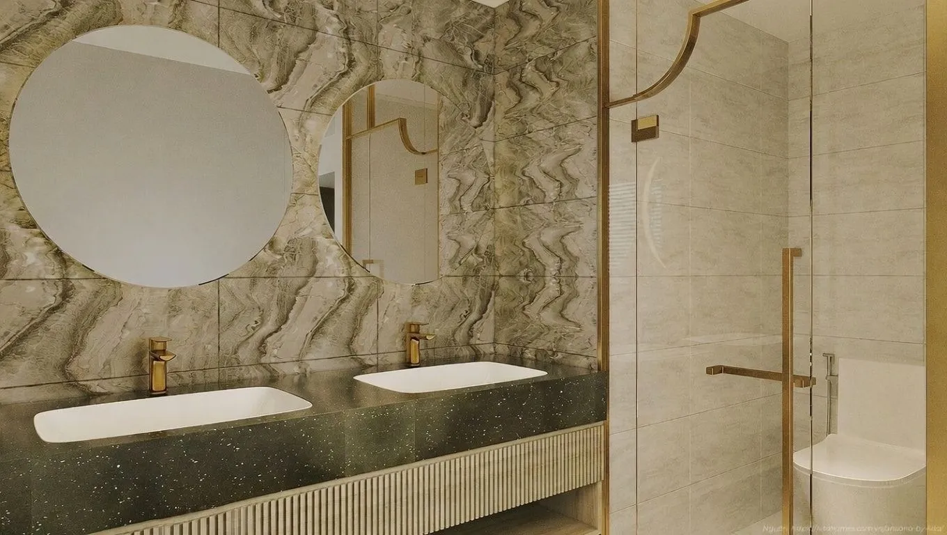 Không gian sống thượng lưu tại nhà mẫu Penthouse Ansana by Kita - Phòng khách