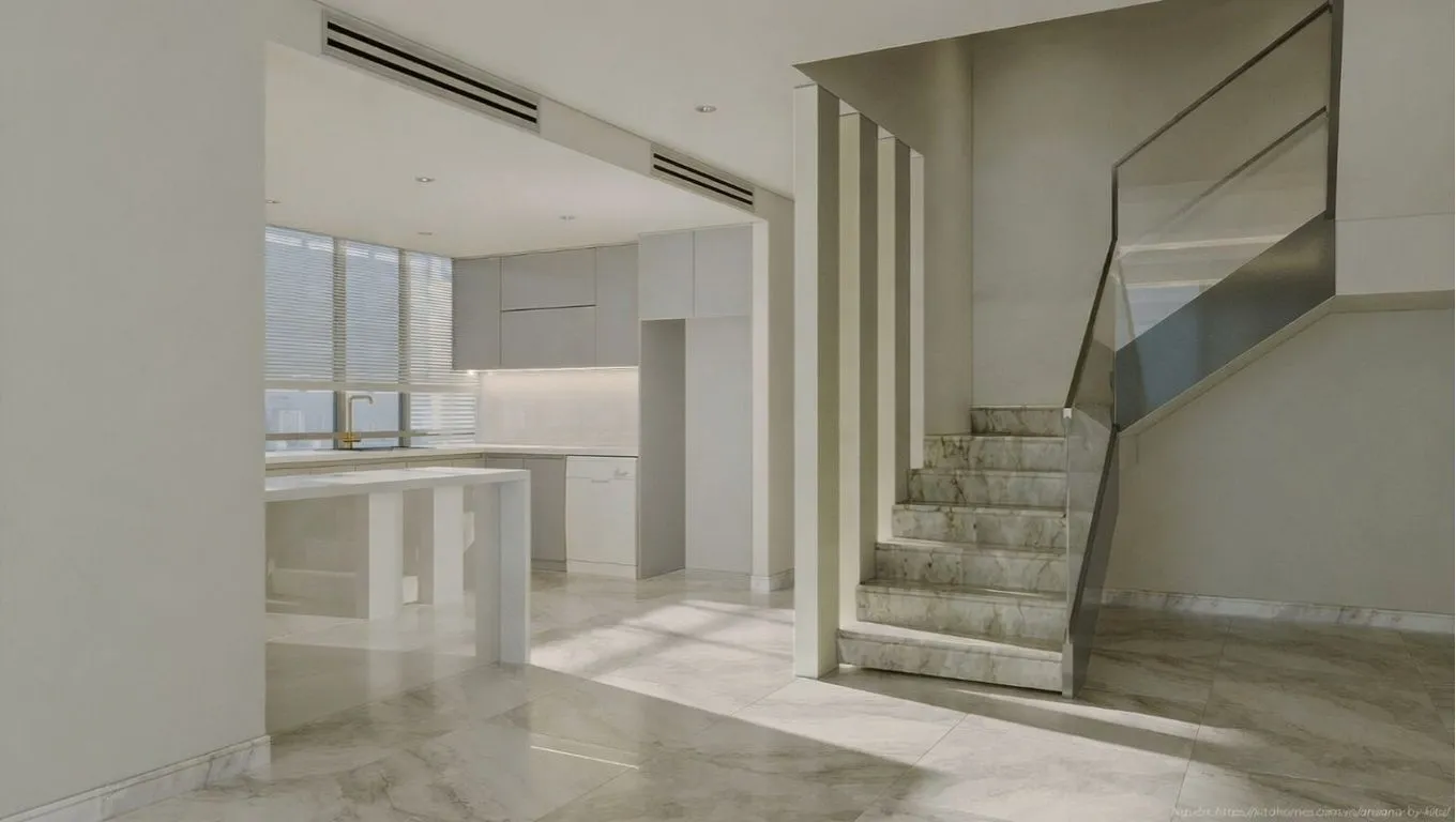 Không gian sống thượng lưu tại nhà mẫu Penthouse Ansana by Kita - Phòng ăn