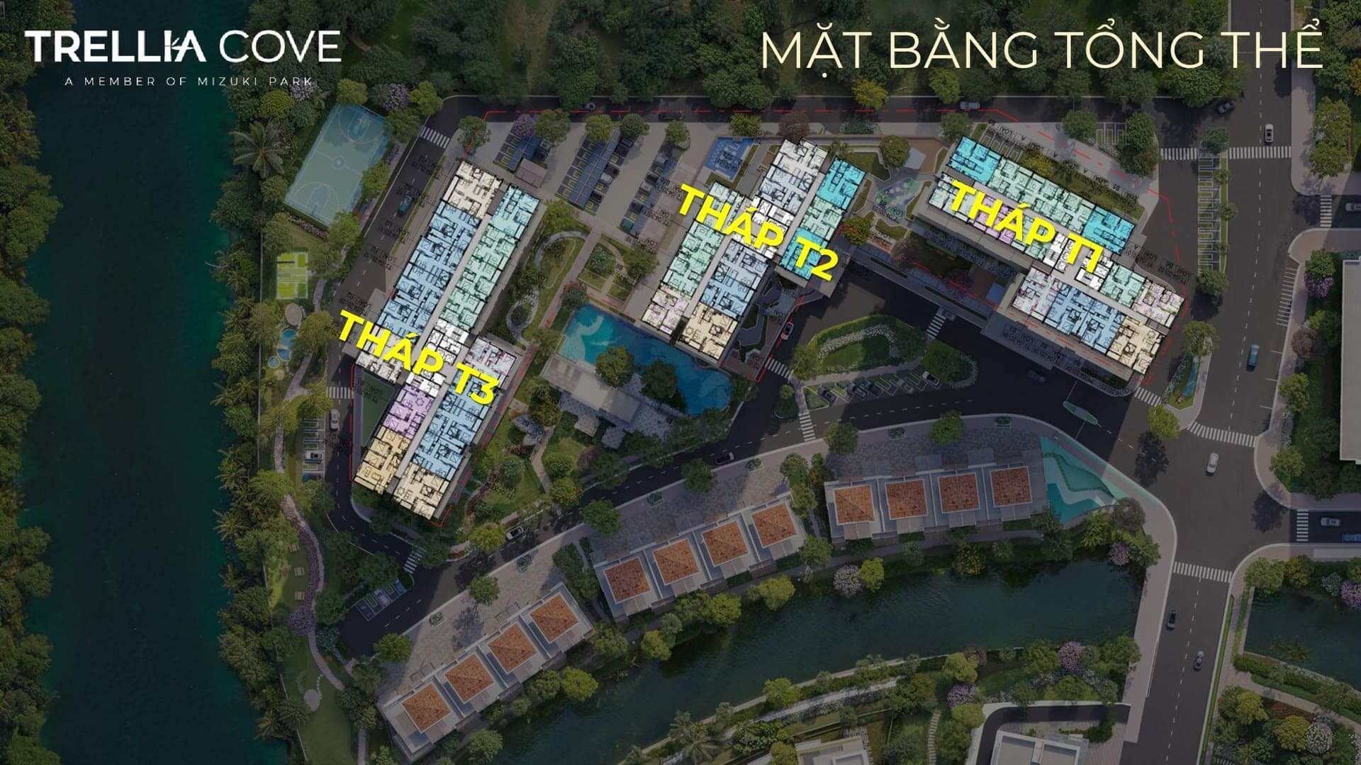 Mặt bằng tổng thể dự án Trellia Cove Mizuki Park Bình Chánh